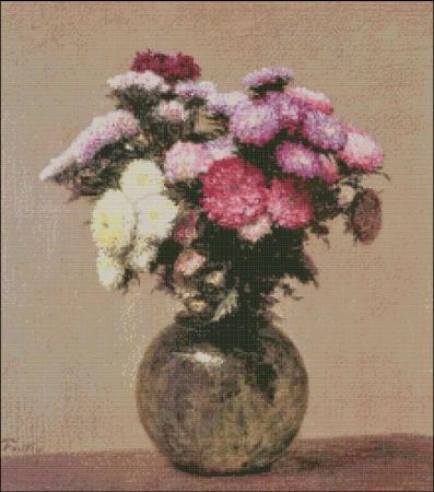 Fantin-Latour Daisies in a Glass Vase