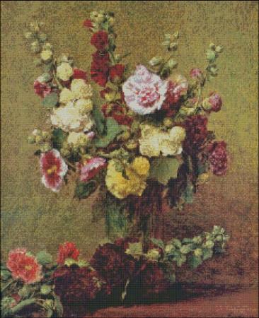 Fantin-Latour Holly Hocks