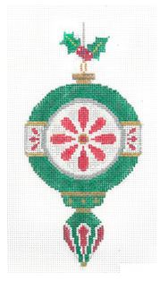 Old Fashioned Ornament Emerald/Red