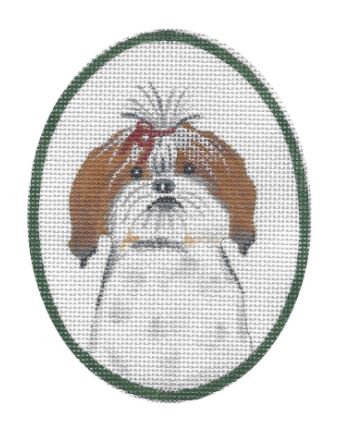 Shih Tzu w/Red Bow  