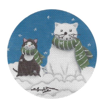 Black Cat w/Cat Snowman