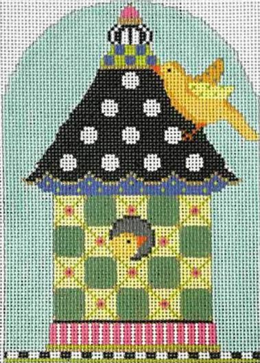 Green Checkers Birdhouse