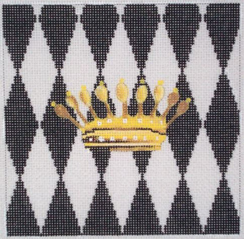 Crown on Black/White Diamonds