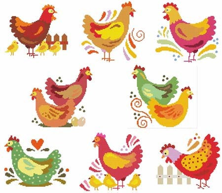 Jacobean Hens
