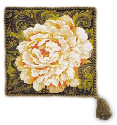 White Peony Cushion