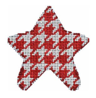 Red Houndstooth Mini Star