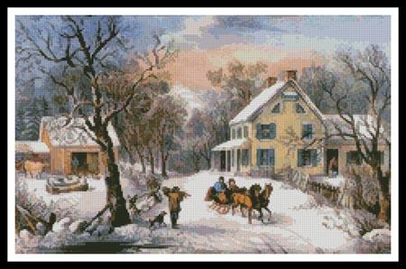 American Homestead in Winter