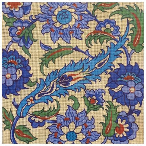 Paisley Tapestry Aqua/Rust