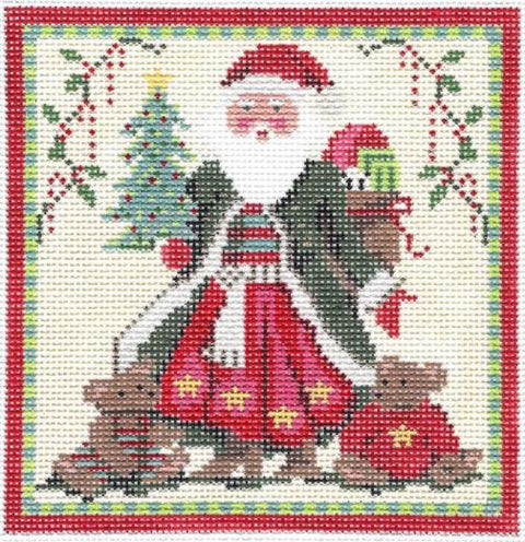Santa and the Teddies Square