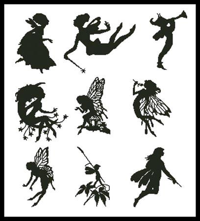 Little Fairy Silhouettes