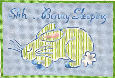 Shh... Bunny Sleeping Blue