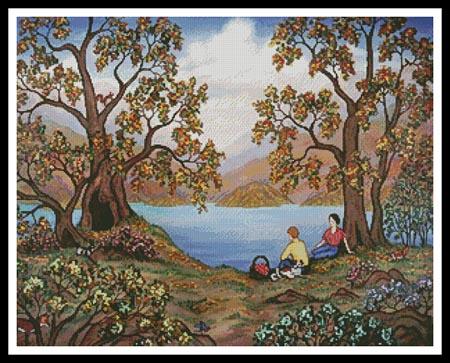 Picnic by a lake  (Linda Mears)