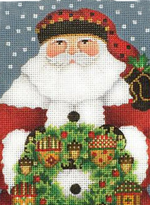 Acorn Santa Ornament