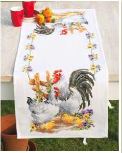 Chicken Family Table Runner