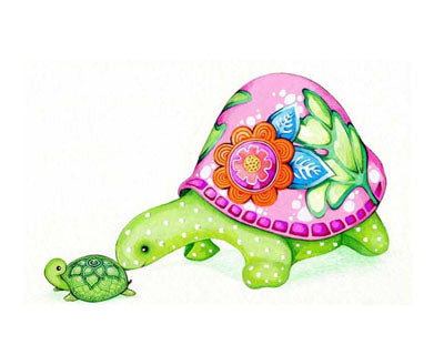 Mom and Baby Turtle