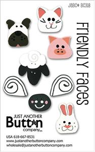 Friendly Faces  - Button Card