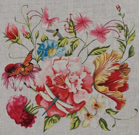 Floral/Dragonfly