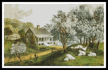 American Homestead in Spring