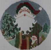Santa w/Christmas Tree and Chicken