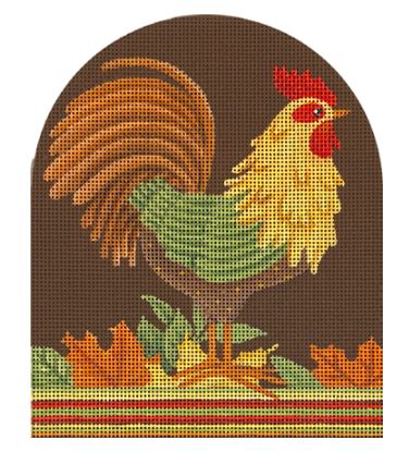 Rooster w/Gold Neck and Red Tail