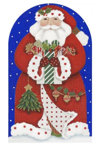 Red and White Santa Dome