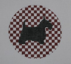 Scottie Dog on Red Check