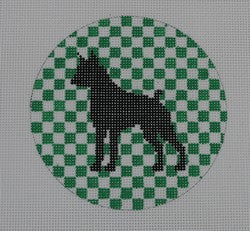 Boxer on Emerald Green Check