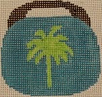 Palm Tree on Teal