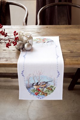 Tits on a Branch Table Runner