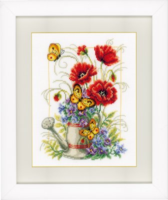Watering Can With Flowers