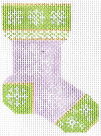 Pink Snowflake Sock