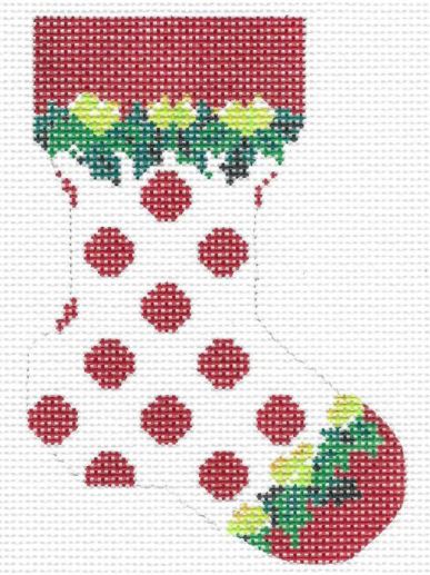 Red and White Polka Dot Sock - 14M