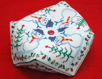 Snowman Biscornu
