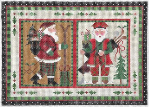 Sporting Santas Pillow