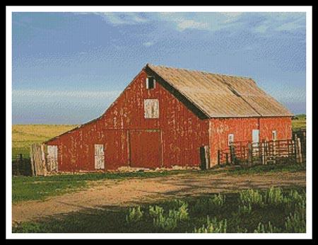 Red Barn on a Farm