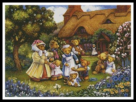 Teddies in the Garden