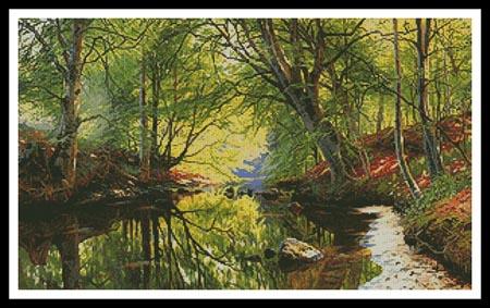 Forest Stream Painting (Peder Mork Monsted)