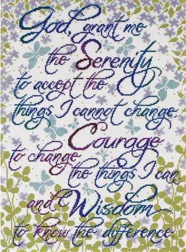 Serenity Prayer Floral