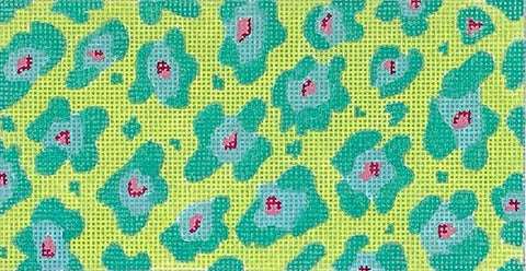 Cheetah - Turquoise/Pinks on Lime 