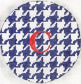 Navy/Bright Pink Houndstooth 