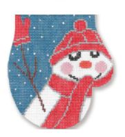 Snowman w/Red Mitten - Mitten Shape 