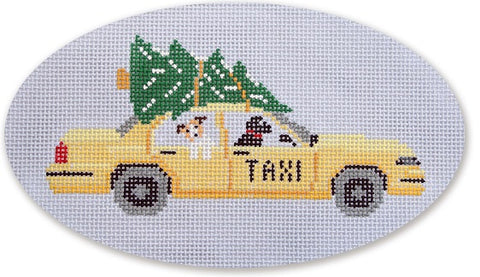 NYC Taxi w/Christmas Tree