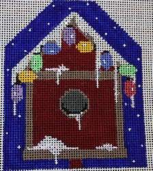 Red Bird House Ornament