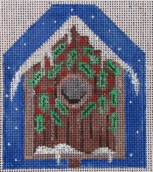 Brown Bird House Ornament