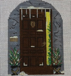 Dark Brown Door/Gray Wall