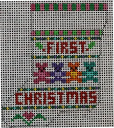 1st Christmas Teddy Bear Mini Sock