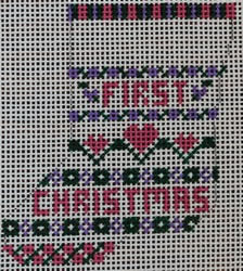 1st Christmas Hearts Mini Sock