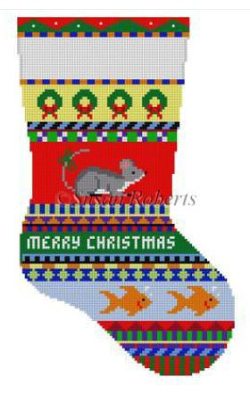 Bold Stripe Cat Stocking