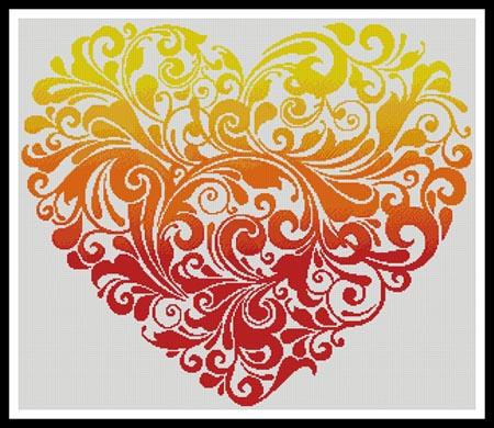 Red Orange Yellow Heart