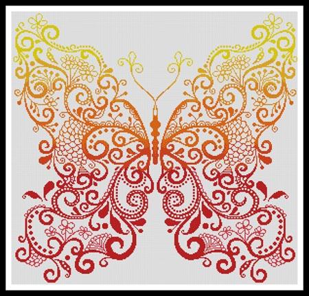 Red Orange Yellow Butterfly  (Olga Drozd)